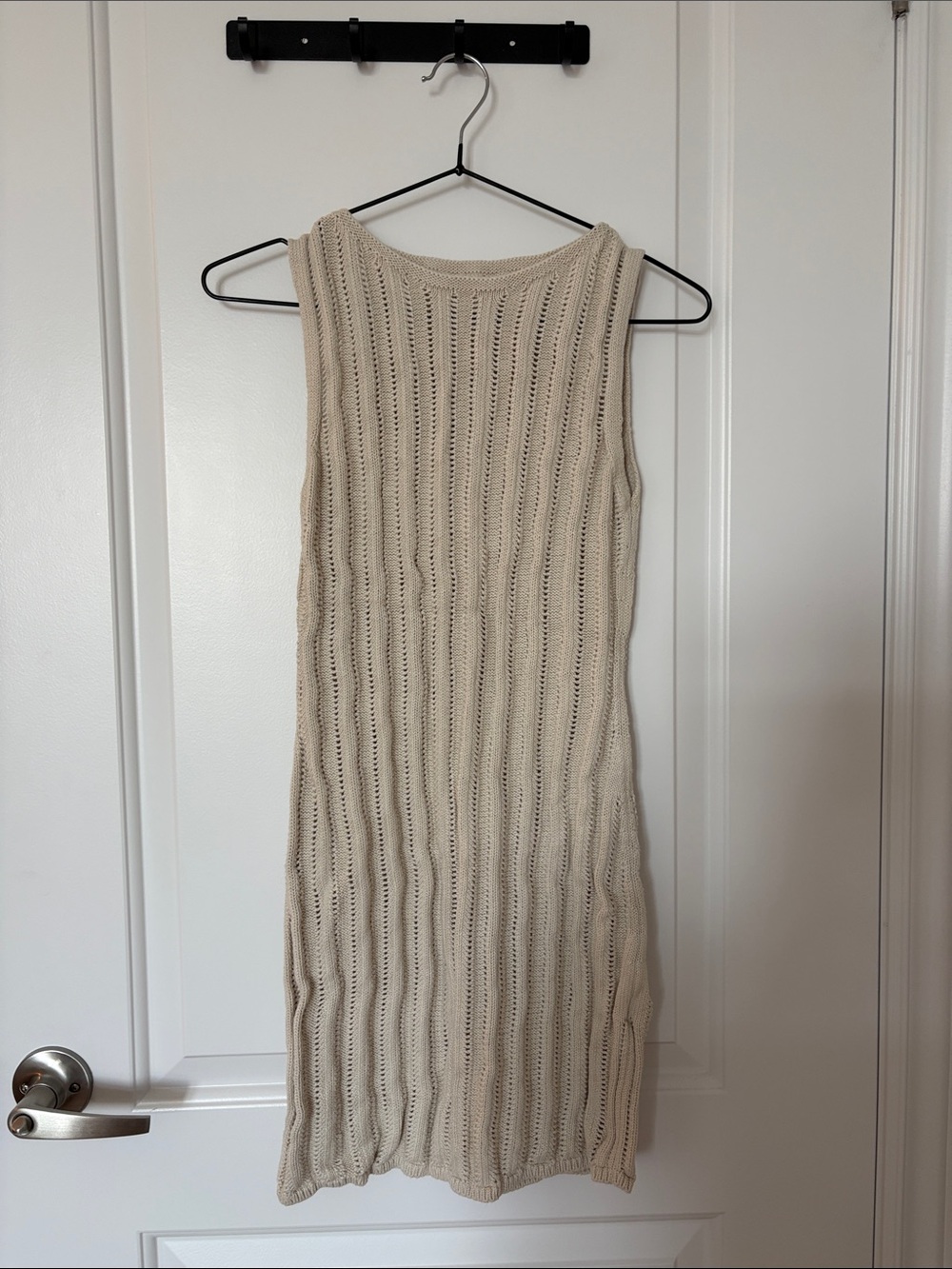 aerie Cream Knit Midi Dress